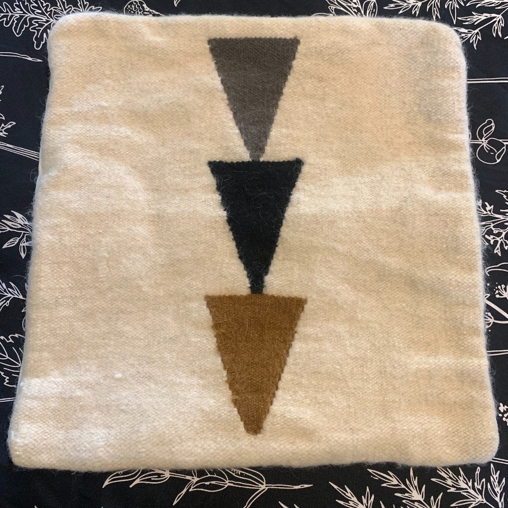 Wool throw pillow cover